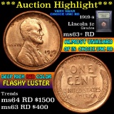 ***Auction Highlight*** 1919-s Lincoln Cent 1c Graded Select+ Unc RD by USCG (fc)