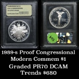 1989-s Congressional Bicentennial Proof Commemorative Dollar Graded PR70 DCAM