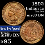 1892 Indian Cent 1c Grades Select Unc BN