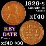 1926-s Lincoln Cent 1c Grades xf