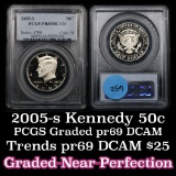 PCGS 2005-s Proof Kennedy Half Dollar 50c Graded pr69 DCAM By PCGS