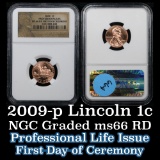 NGC 2009-p Presidential Life Lincoln Cent 1c Graded ms66 RD By NGC