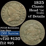 1825 Classic Head half cent 1/2c Grades vf details