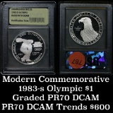 1983-s Olympic Proof Silver Dollar Commemorative graded PR70 DCAM