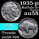 1935-p Buffalo Nickel 5c Grades Choice AU/BU Slider