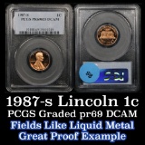 PCGS 1987-s Proof Lincoln Cent 1c Graded pr69 DCAM By PCGS