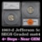1963-d Jefferson Nickel 5c Graded Choice Unc By SEGS