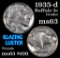 1935-d Buffalo Nickel 5c Grades Select Unc