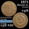 1871 Two Cent Piece 2c Grades vg, very good