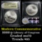 2000-p Library of Congress Commemorative Silver Dollar Graded GEM++
