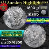***Auction Highlight*** 1890-p Morgan Dollar $1 Graded GEM Unc by USCG (fc)