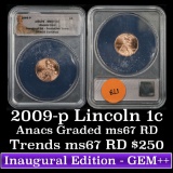 ANACS 2009-p Formative Years Lincoln Cent 1c Graded Gem++ RD By ANACS