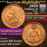 ***Auction Highlight*** 1869 Indian Cent 1c Graded Select+ Unc RD by USCG (fc)