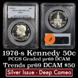 PCGS 1976-s Silver Kennedy Half Dollar 50c Graded Gem++ Proof Deep Cameo By PCGS