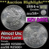 **Auction Highlight** 1884-s Morgan Dollar $1 Graded Choice AU/BU Slider+ by USCG (fc)