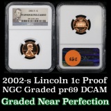 NGC 2002-s Lincoln Cent 1c Graded Gem++ Proof Deep Cameo By NGC