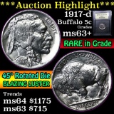 ***Auction Highlight*** 1917-d Buffalo Nickel 5c Graded Select+ Unc by USCG (fc)
