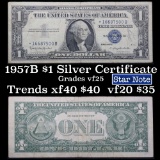 **Star Note  1957B $1 Blue Seal Silver Certificate Grades vf+