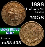 1898 Indian Cent 1c Grades Choice AU/BU Slider