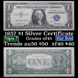 **Star Note  1957 $1 Blue Seal Silver Certificate Grades xf+