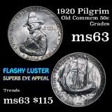 1920 Pilgrim Old Commem Half Dollar 50c Grades Select Unc