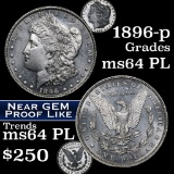 1896-p Morgan Dollar $1 Grades Choice Unc PL (fc)