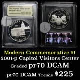 2001-P Capitol Modern Commem Dollar $1 Graded GEM++ Proof Deep Cameo By USCG