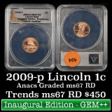 ANACS 2009-p Presidency Lincoln Cent 1c Graded Gem++ RD By ANACS