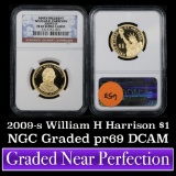 NGC 2009-s William H. Harrison Presidential Dollar $1 Graded Gem++ Proof Deep Cameo By NGC