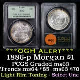 ***OGH PCGS 1886-p Morgan Dollar $1 Graded ms63 by PCGS