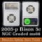 NGC 2005-p Bison Jefferson Nickel 5c Graded ms66 By NGC
