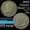 1825 Classic Head half cent 1/2c Grades f, fine