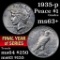 1935-p Peace Dollar $1 Grades Select+ Unc
