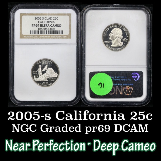 NGC 2005-s California Washington Quarter 25c Graded pr69 dcam By NGC