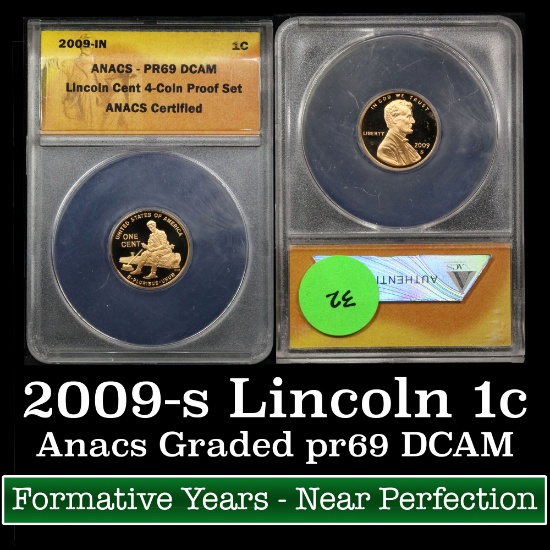 ANACS 2009-s Formative Years Lincoln Cent 1c Graded pr69 dcam By ANACS