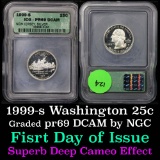 1999-s Silver New Jersey Washington Quarter 25c Graded pr69 dcam By ICG