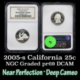 NGC 2005-s California Washington Quarter 25c Graded pr69 dcam By NGC