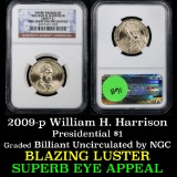 NGC 2009-p William H. Harrison Presidential Dollar $1 Graded ms65 By NGC