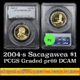 PCGS 2004-s Sacagawea Golden Dollar $1 Graded pr69 dcam By PCGS