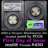 ***Auction Highlight*** PCGS 2005-p Oregon Washington Quarter 25c Graded ms68 By PCGS (fc)