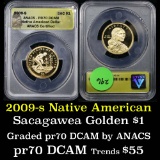 ANACS 2009-s Native American Sacagawea Golden Dollar $1 Graded pr70 dcam By ANACS
