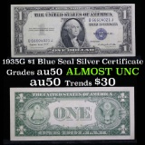 1935G $1 Blue Seal Silver Certificate Grades AU, Almost Unc