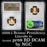 NGC 2009-s Bronze Presidency Lincoln Cent 1c Graded pr69 rd dcam By NGC