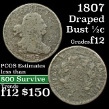 1807 Draped Bust Half Cent 1/2c Grades f, fine (fc)