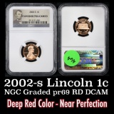 NGC 2002-s Lincoln Cent 1c Graded pr69 rd dcam By NGC