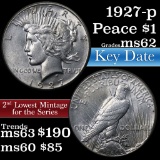 1927-p Peace Dollar $1 Grades Select Unc