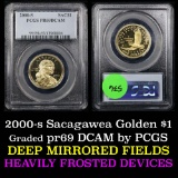 PCGS 2000-s Sacagawea Golden Dollar $1 Graded pr69 dcam By PCGS