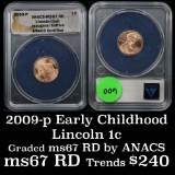 ANACS 2009-p Early Childhood Lincoln Cent 1c Graded ms67 rd By ANACS