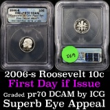 2006-s Roosevelt Dime 10c Graded pr70 dcam By ICG