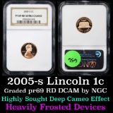 NGC 2005-s Lincoln Cent 1c Graded pr69 rd dcam By NGC